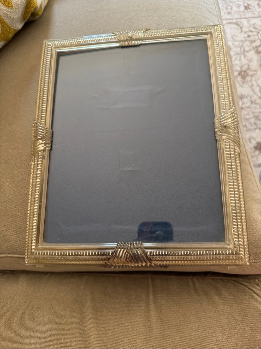 Vintage clear 50’s plastic deco frame 8x10 Hollywood glam